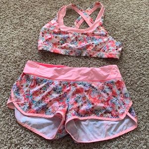 Lulu Lemon Sports Bra and Shorts